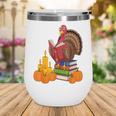 Turkey Reading Books Fall Thanksgiving Teacher Book Wine Tumbler