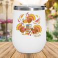 Turkey Reading Books Fall Thanksgiving Teacher Librarian Wine Tumbler Turkey Reading Books Fall Thanksgiving Teacher Librarian Wine Tumbler