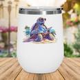 Turtle Wearing Sunglasses Reading A Book On The Beach Summer Wine Tumbler