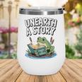 Unearth a Story Frog Reading a Book Summer 2026 Wine Tumbler