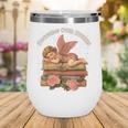 Valentine's Swooning Over Stories Cupid And Book Lover Tee Wine Tumbler