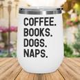 Vintage Coffee Books Dogs Naps Retro Wine Tumbler Vintage Coffee Books Dogs Naps Retro Wine Tumbler