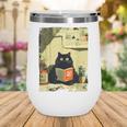 Vintage Japanese Cat Book Lovers Librarian Cat Dad Teacher Wine Tumbler Vintage Japanese Cat Book Lovers Librarian Cat Dad Teacher Wine Tumbler