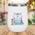 Wild About Reading Book Lover Hippo Wine Tumbler