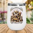 Wise Owl Reading Books Wine Tumbler