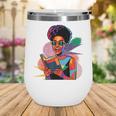 Woman Reading Book Lover Geometric Girl Afro History Wine Tumbler Woman Reading Book Lover Geometric Girl Afro History Wine Tumbler