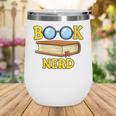 Women's Adorable Book Nerd Typography Minimalist Library Lover Wine Tumbler