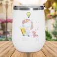 Women's Reading Is Lit Unicorn Library English Teacher Book Lover Wine Tumbler