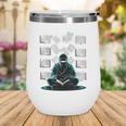 In A World Full Of Bookworms Be A Book Ninja Reading Reader Wine Tumbler