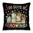 100th Day Of School Teacher Floral Books 100 Days Of Growing Pillowcase