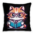 Adorable Book Lover Maine Coon Cat With Reading Glasses Cute Pillowcase Adorable Book Lover Maine Coon Cat With Reading Glasses Cute Pillowcase