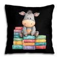 Adorable Donkey With Heart Sitting On Colorful Book Stack Pillowcase Adorable Donkey With Heart Sitting On Colorful Book Stack Pillowcase