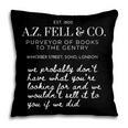 Aziraphale's Bookshop AZ Fell And Co Literary Antiquarian Pillowcase