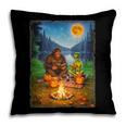 Bigfoot And Alien Reading Books Campfire Halloween Pillowcase Bigfoot And Alien Reading Books Campfire Halloween Pillowcase