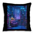 Book Library Bookshelf Armchair Window Pattern Print Pillowcase