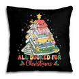 All Booked For Christmas Book Lovers Xmas Tree Lights Pillowcase