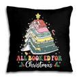 All Booked For Christmas Book Tree Lights Christmas Library Pillowcase