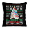 All Booked For Christmas Tree Book Ugly Christmas Sweatshirt Pillowcase