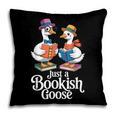 Bookish Goose Cute Geese With Hats Reading Books Pillowcase