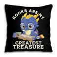 Books Are My Greatest Treasure Kawaii Dragon Reading Books Pillowcase