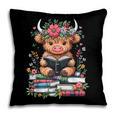 Bookworm Cute Baby Highland Cow Reading Book Pillowcase