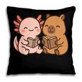 Capybara Axolotl Kawaii Kids Anime Book Lover Reading Pillowcase