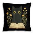 Cat Reading Book Flowers Pillowcase Cat Reading Book Flowers Pillowcase