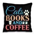 Cats Books And Coffee Pillowcase Cats Books And Coffee Pillowcase