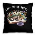 Cats Coffee Books Pillowcase