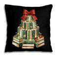 Christmas Book Tree Coquette Bow Xmas Reading Librarian Girl Pillowcase