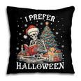 Christmas Outfit I Prefer Halloween Book Reading Skeleton Pillowcase