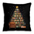 Christmas Tree Bookshelf Book Lover Library Pillowcase