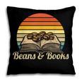 Coffee Beans & Books Retro Bookworm Librarian Pillowcase