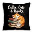 Coffee Cats & Books Lover For Women & Girls Coffee Pillowcase