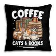 Coffee Cats And Books Cats And Reading Lovers Pillowcase Coffee Cats And Books Cats And Reading Lovers Pillowcase