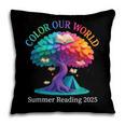 Color Our World Summer Reading 2025 Tree Book Lover Camping Pillowcase