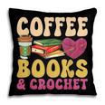 Crochet Coffee Reading Books Crocheter Crocheting Pillowcase