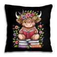 Cute Baby Highland Cow With Reading Book Bookworm Pillowcase