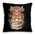 Cute Baby Highland Cow Reading Book Librarian Bookworm Pillowcase