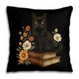 Cute Cat Book Flowers Pillowcase Cute Cat Book Flowers Pillowcase