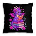 Cute Dragon Reading Books Bookworm Pillowcase