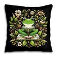 Cute Floral Frog Book Reading Pillowcase