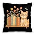 Cute Kawaii Cat Books Flowers Pillowcase