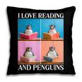 Cute Penguin Reading Book School Librarian Teacher Student Pillowcase