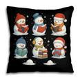 Cute Snowman Reading Books Christmas Winter Book Lover Pillowcase