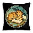 Dog Reading Book Rain Cozy Umbrella Cute Art Men Pillowcase Dog Reading Book Rain Cozy Umbrella Cute Art Men Pillowcase