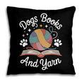 Dogs Books And Yarn Knitter Knitting Pillowcase