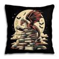 Dragon Reading a Book Dragons And Books Lover Bookworm Pillowcase