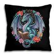 Dragon Reading Book Girls Kids Bookworm Book Lover Pillowcase