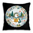 Duck Wilderness Book Reading Illustration Floral Pillowcase